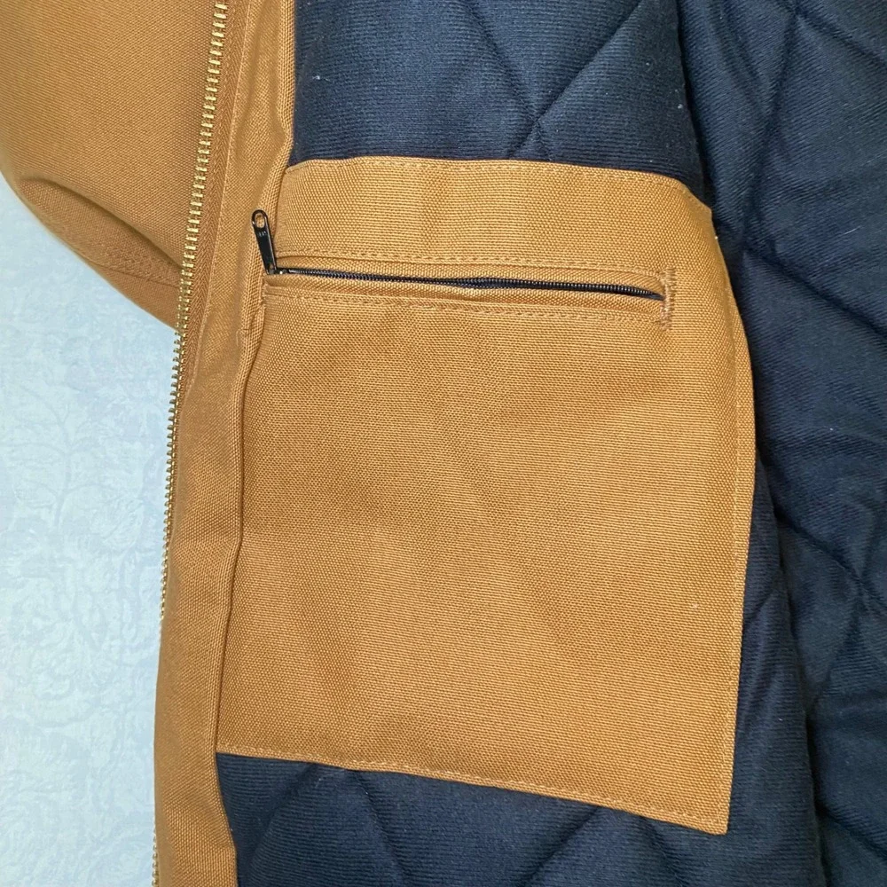 Carhartt OJ0140-M Loose Fit Active Jacket 2XL Brown Duck Quilt Lined USA Work
